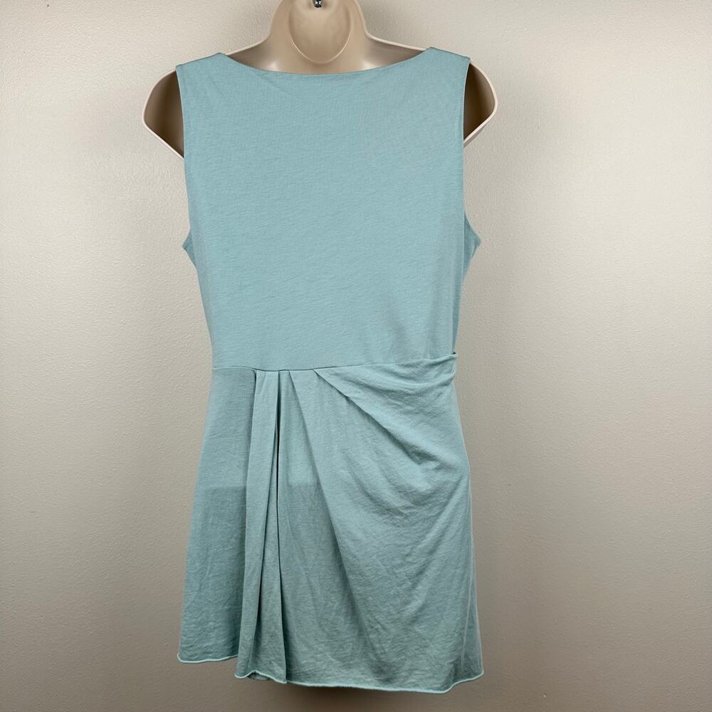 Peruvian Connection Tunic Top Blouse Knit Faux Wrap Sleeveless Cotton S Green - Picture 5 of 10